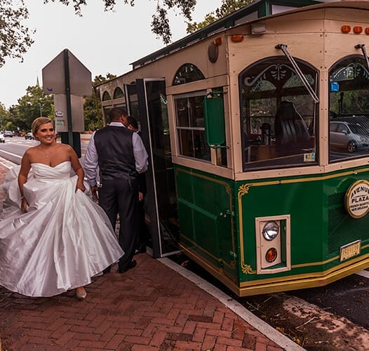 taylor's classic travels wedding trolley for richmond